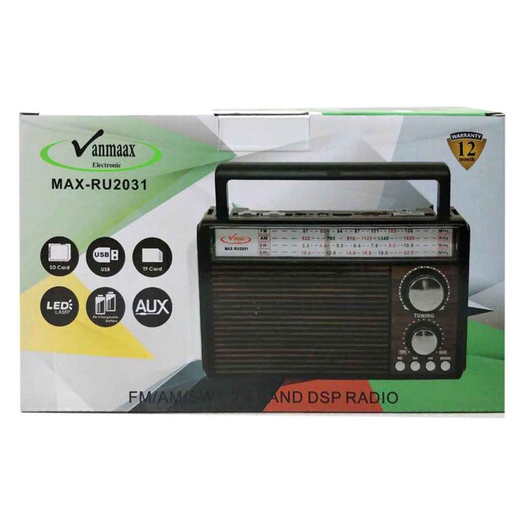 رادیو اسپیکر بلوتوثی قابل حمل Vanmaax مدل MAX-RB-2031 طرح قدیم